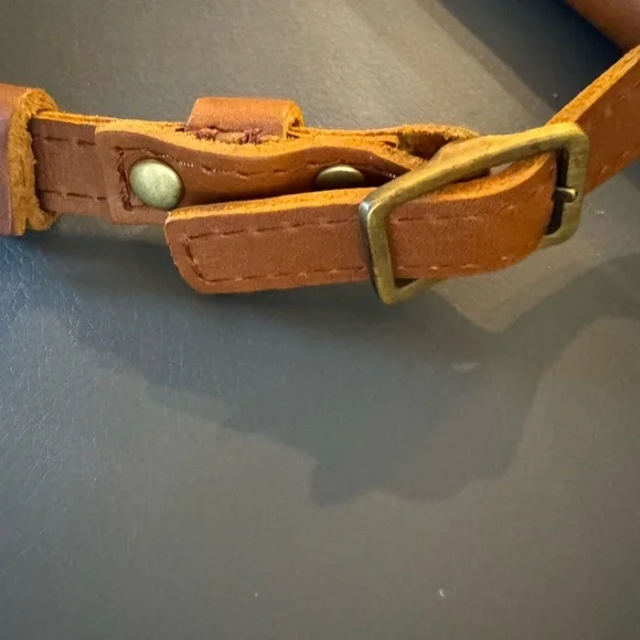 Portland Leather Light Brown Belt/ Cross Body Bag - Picture 4 of 5